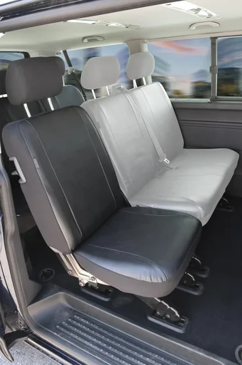 "Passform Sitzbezüge für VW T5 für Einzelsitz hinten aus Kunstleder ab BJ 04/2003 bis 06/2015 image"