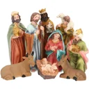 Krippenfiguren - Weihnachtsfiguren für die Krippe - Set mit 9 Stück