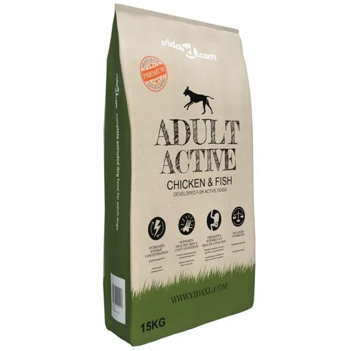 "Premium-Hundefutter trocken Adult Active Huhn & Fisch 15kg image"