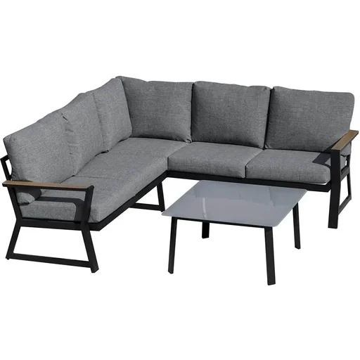 "Garten-Lounge-Set - 3 Stück - Grau image"