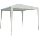 Gartenpavillon Partyzelt Gartenzelt Festzelt Klicksystem 90 g/m² PE-Plane Stahl Weiß 2,7 x 2,7 m