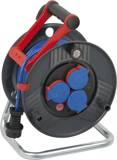 "Kabeltrommel Garant IP44, Durchmesser 240mm, 25m blaues Bremaxx Kabel image"