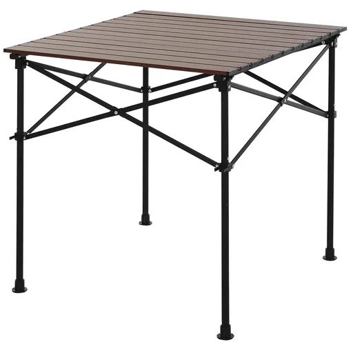 "Campingtisch mit Holzmaserung dunkelbraun image"