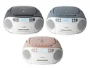 CD Radio Boombox mit DAB+/UKW-Radio, MP3/CD, Kassette und AUX-IN, pink