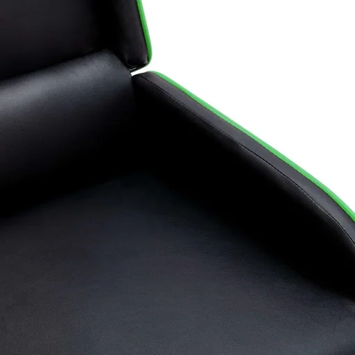 "Massagesessel verstellbar Kunstleder schwarz und grün image"
