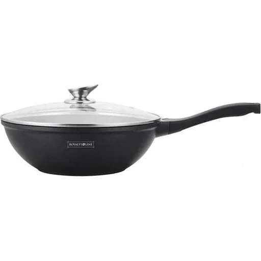 "Marmorbeschichtung Wok-Pfanne - schwarz - 28 cm image"