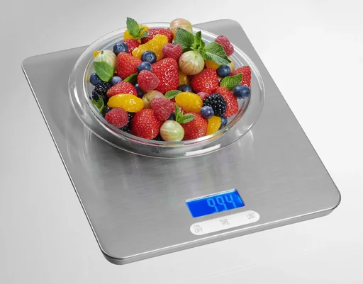 "Küchenwaage, 20 kg, Edelstahl mit großer Leuchtanzeige image"