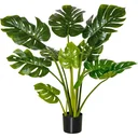 künstliche Pflanzen 110 cm künstlicher Monstera Kunstpflanze Zimmerpflanze Dekopflanze Büropflanze Kunststofftopf für dr