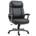 Massage-Bürostuhl 6-Punkt-Massage-Drehstuhl aus Kunstleder mit gewölbter Kopfstütze und Armlehne Schwarz 70 x 76,5 x 114