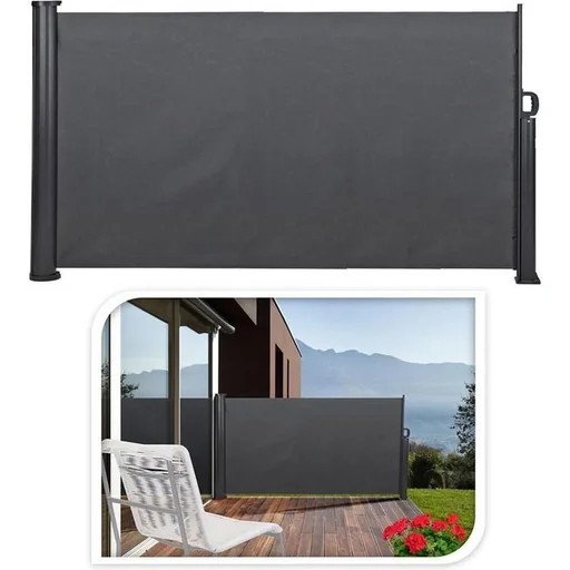 "Koopman Windschutz für Terrasse - 3x1,4 m - Anthrazit - Einziehbar image"