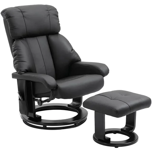 "Massagesessel Fernsehsessel Sessel mit Hocker Massagefunktion samtartiges Polyester Schwarz 76 x 80 x 102 cm image"