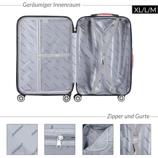 "Exopack Hartschalenkoffer-Set blau M/L/XL image"