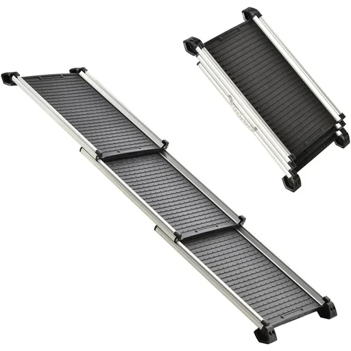 "Laderampe Hundetreppe klappbar 159 x 42 x 11,5cm, schwarz image"