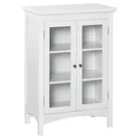 Kücheschrank Sideboard Kommode Aufbewahrungsschrank mit Glastür und verstellbarer Einlegeböden Esszimmer Wohnzimmer MDF
