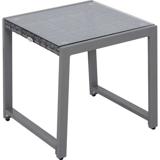 "Polyrattan Gartentisch mit Hartglas image"