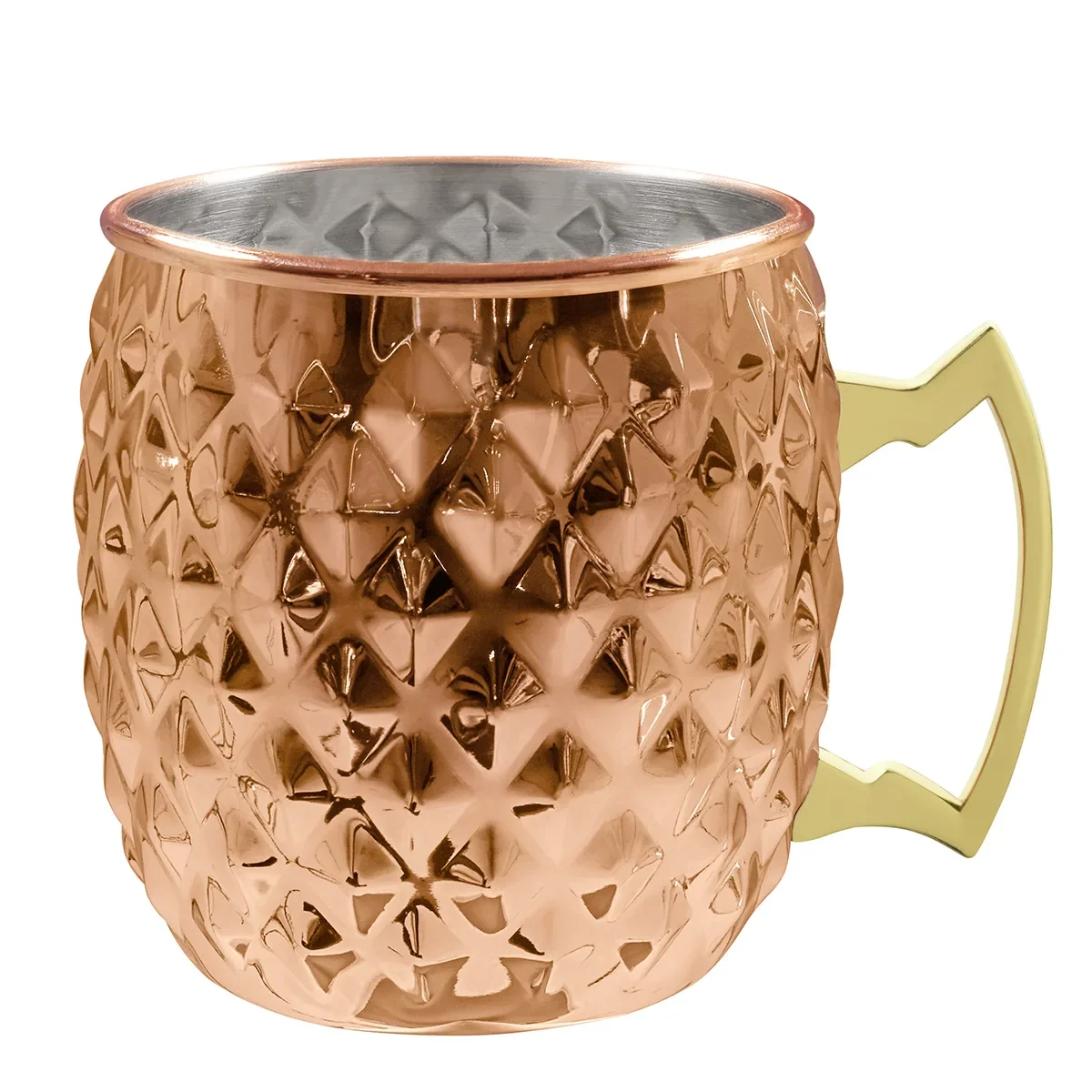 Diamond-Moscow-Mule-Becher aus Kupfer, 550 ml