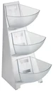 Multi-Rack, Küchenregal, Portionsschütte, Portionsspender, 18/0 Edelstahl, Volumen pro Schütte 1 L, 3-stufig