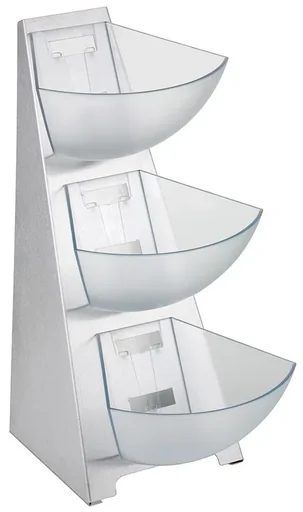 "Multi-Rack, Küchenregal, Portionsschütte, Portionsspender, 18/0 Edelstahl, Volumen pro Schütte 1 L, 3-stufig image"