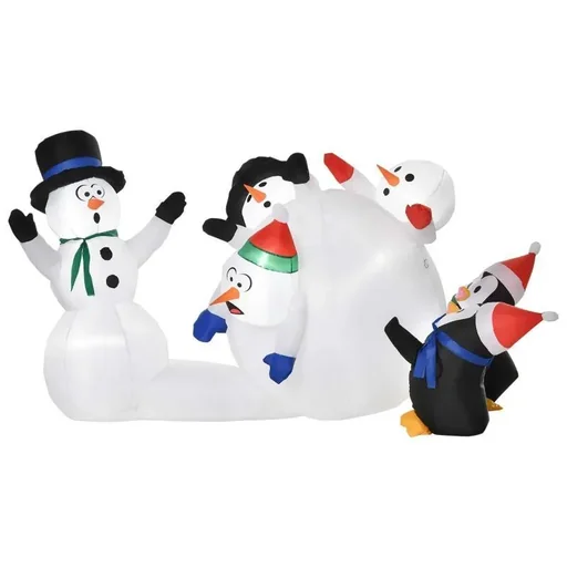 "aufblasbarer Schneemann mit LED-Leuchten Weihnachten Schneemann image"