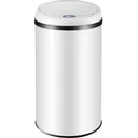 Sensor-Mülleimer Edelstahl weiß 40 Liter