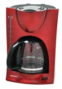Design Kaffeeautomat mit Glaskanne in Metallic Rot TKG KA 1050 R