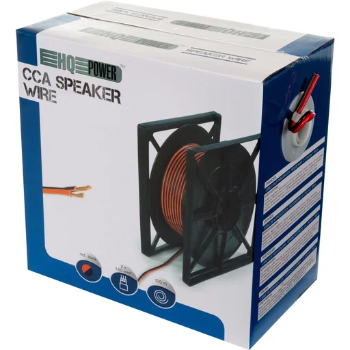 "Lautsprecherkabel CCA, 2x1.5 mm², 100 Meter, rot-schwarz, Spule für Audiosystem, Hifi, Heimkino, Soundaufbau, Kupferdraht image"
