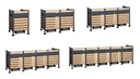 Mülltonnenverkleidung Planum 3er Box, 120 cm, holzoptik
