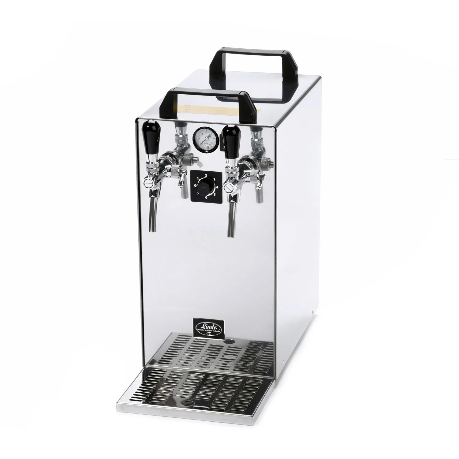 Zapfanlage, Bierzapfanlage Kontakt 40/K PROFI, 2-leitig, 50 Liter/h, Trockenkühlgerät mit Membranpumpe u. integriertem Druckregler, Edelstahlgehäuse, Green Line