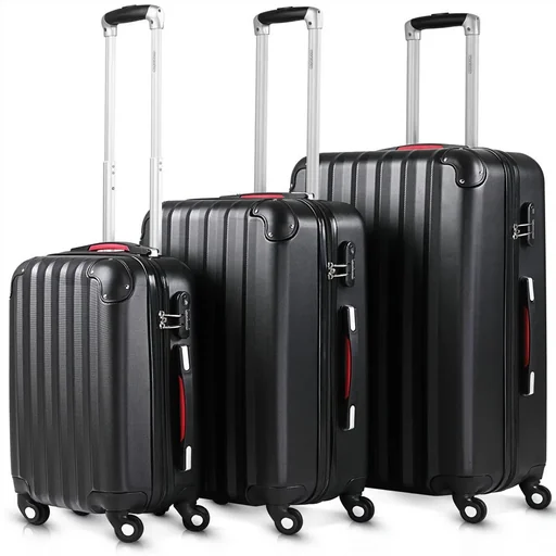 "Hartschalenkoffer-Set - Grundlinie Schwarz M/L/XL image"