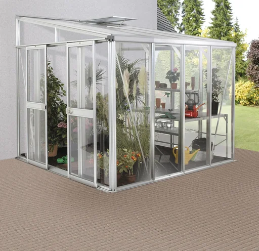 "Pavillon-Nachrüstsatz für Gewächshaus Helena 7000, Farbe alu image"