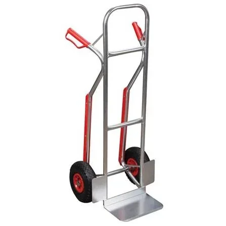 "Aluminium-Sackkarre mit Sicherheitsgriffen, klappbarer Transportwagen für schwere Lasten bis 150 kg, ergonomischer Griff, Luftreifen, leichter Transportwagen für Zuhause, Lager oder Umzug, silber image"