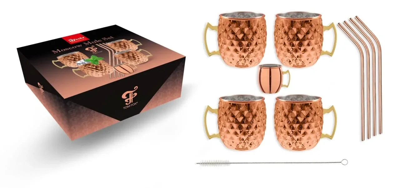 "Diamond Moscow Mule Becher Set Kupfer image"