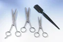 Haarscheren-Set, 4-teilig, 3 Haarscheren + 1 Haarverdünner