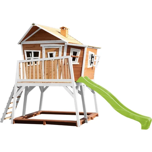 "Max Spielhaus Braun/Weiß - Lindgrüne Rutsche image"