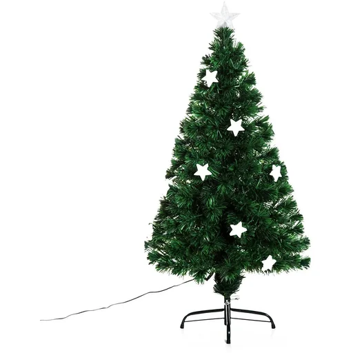 "Weihnachtsbaum mit 16-LED-Lampen Glasfaser 120 cm grün image"