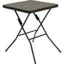 Klapptisch Rattanlook - dunkelbraun - 60 x 60 cm