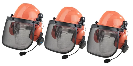 "Forsthelm mit Bluetooth Sprechsystem 3er Set - Treetalk Trio image"