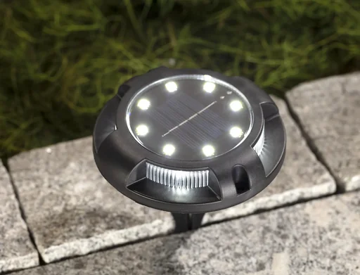 "Solar Bodenleuchten mit 12 LEDs, 8 Lumen, 3er Set image"