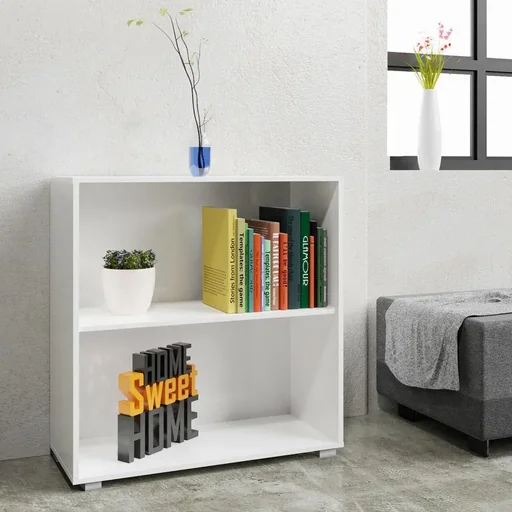 "Bücherregal "Vela" Weiß - 2 Fachböden image"