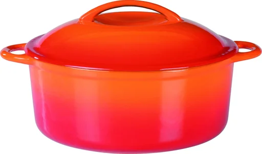 "Kochtopf, ca. 24 cm, ca. 4 l, orange schattiert aus Gusseisen image"