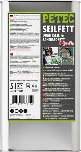 "Seilfett, Drahtseil- & Zahnradfett, 5 Liter Kanister image"