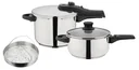 Schnellkochtopf-Set SYSTEM RAPID, 6-teilig aus Edelstahl - 4L und 6L, Ø22cm