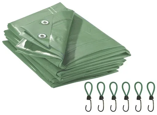"PE-Abdeckplane 200 x 300 cm, 90g/m² - GRATIS dazu 6 Stück Gummispanner image"