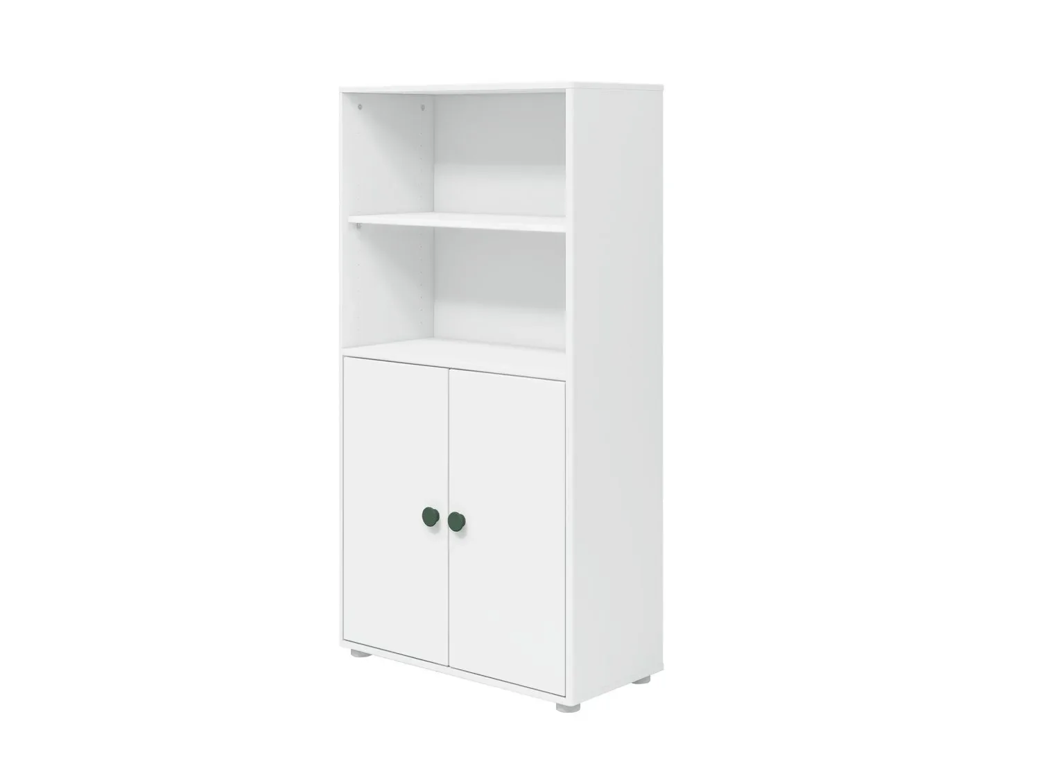 FLEXA Bücherwand Midi in Weiß/Tiefgrün