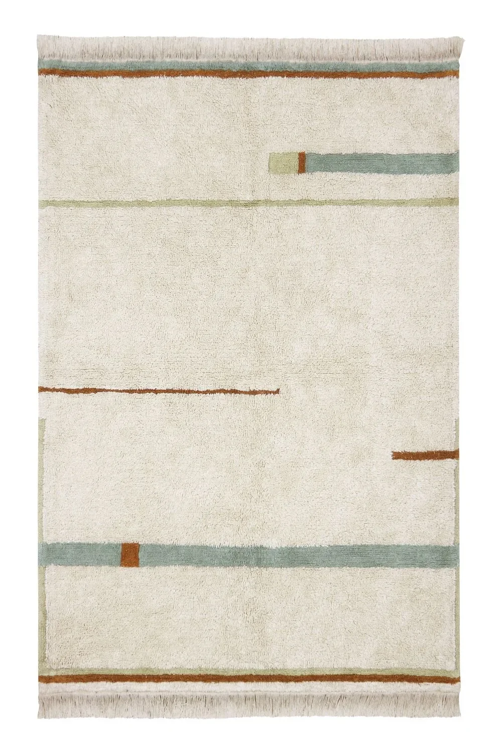 "Lorena Canals Waschbarer Teppich - Lanes Vintage Blue, Größe: 90 x 130 cm image"