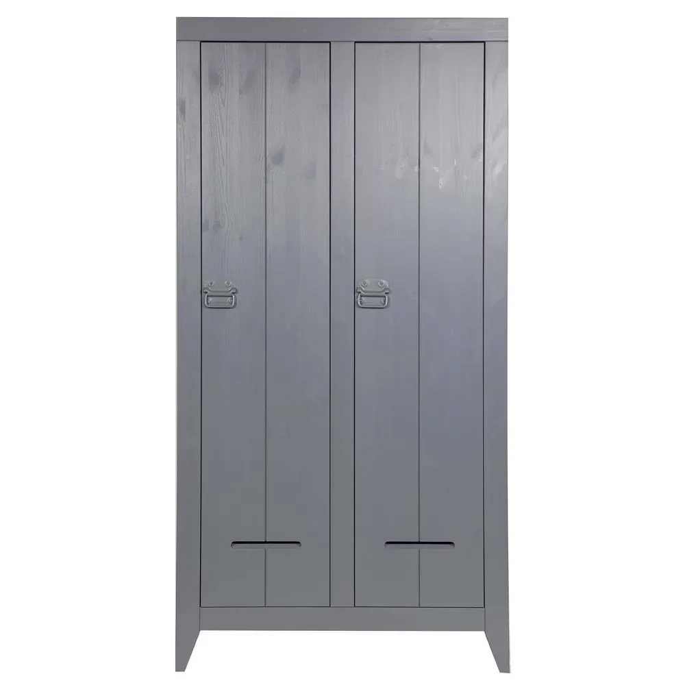 "WOOOD Kluis Spind Schrank stahlgrau image"