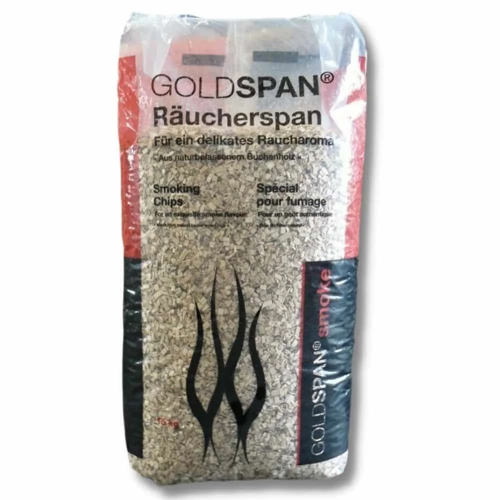 "15 kg Räucherspäne Goldspan B 7/20 1,0-2,5 mm image"