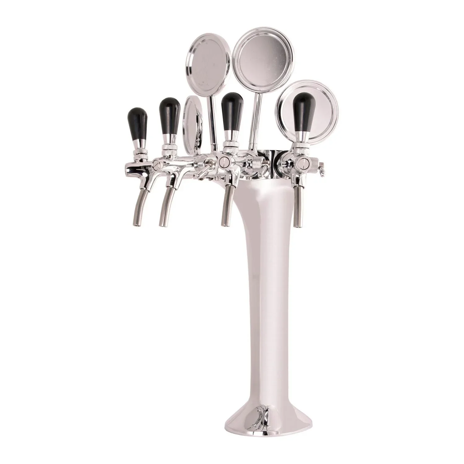 "Schanksäule, Bierzapfsäule 4-leitig, Chrom - Elegante & Hochwertige für Bars & Restaurants, "Topp-Qualität!" image"