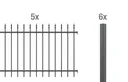 Zaunkomplettset Chaussee, zum Einbetonieren, anthrazit, Höhe 100 cm, Länge 10 m