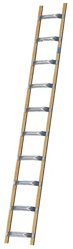 "Dachleiter, 14 Sprossen, Alu/ Holz - Breite 37 cm, Länge 395 cm image"